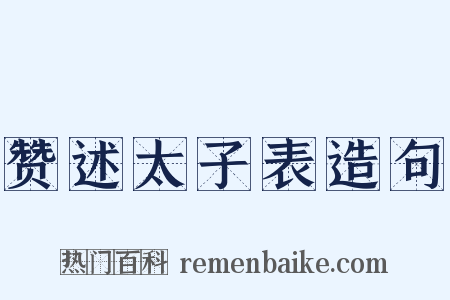赞述太子表造句是什么意思的图片